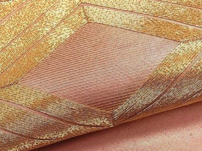 平和屋着物■太鼓柄袋帯 駒刺繍 エ霞文 金糸 逸品 ch2799