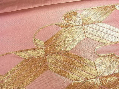 平和屋着物■太鼓柄袋帯 駒刺繍 エ霞文 金糸 逸品 ch2799