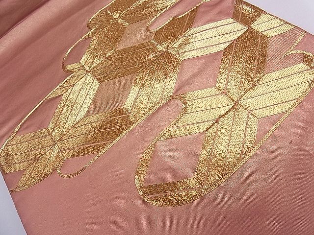平和屋着物■太鼓柄袋帯 駒刺繍 エ霞文 金糸 逸品 ch2799