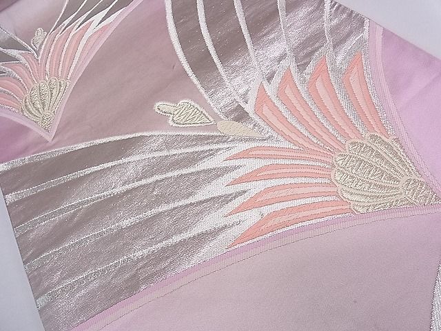平和屋着物■六通柄袋帯 唐織 松葉文 金銀糸 逸品 ch2811