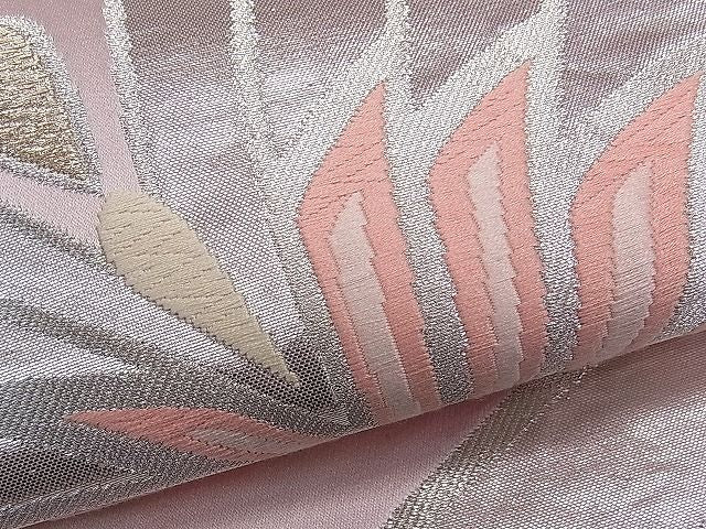 平和屋着物■六通柄袋帯 唐織 松葉文 金銀糸 逸品 ch2811