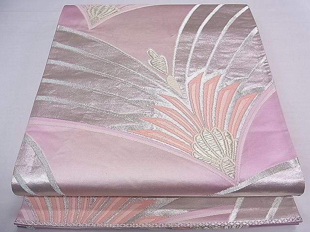 平和屋着物■六通柄袋帯 唐織 松葉文 金銀糸 逸品 ch2811