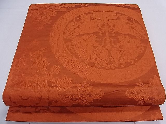 平和屋着物■六通柄袋帯 ふくれ織 狩猟文 逸品 ch2804