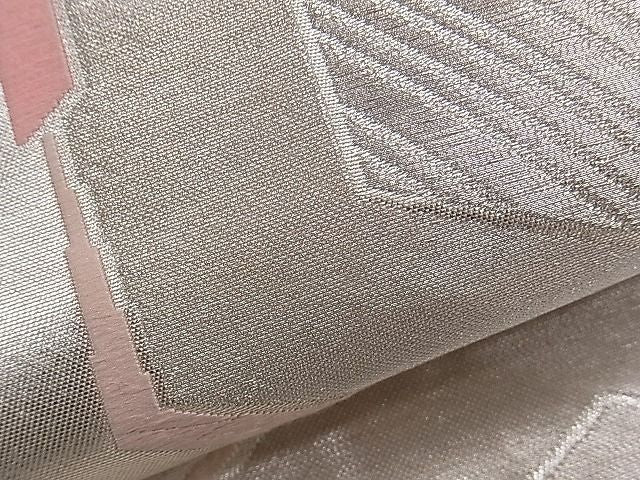 平和屋着物■六通柄袋帯　唐織　亀甲文　銀糸　逸品　ch2814
