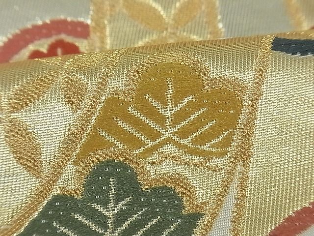 平和屋着物■六通柄袋帯 唐織 束ね熨斗吉祥文 金銀糸 逸品 th2811