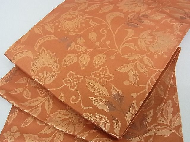 平和屋着物■六通柄京袋帯 更紗花唐草文 金糸 逸品 ud0976