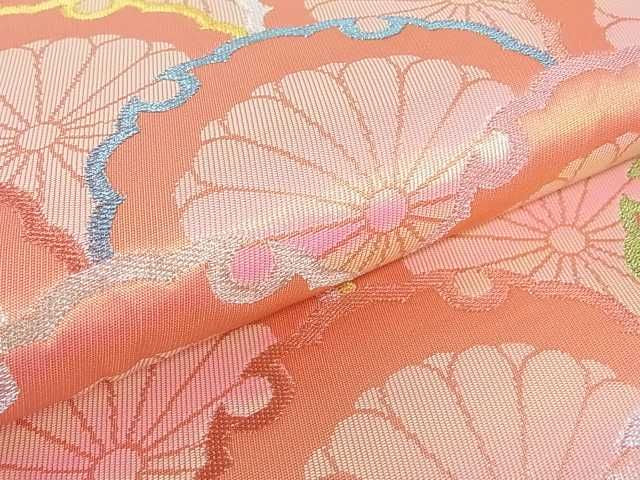 平和屋着物■六通柄袋帯 花青海波 銀糸 逸品 az4458