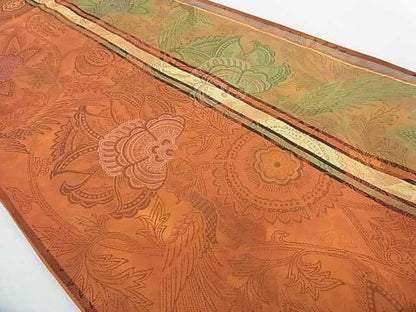 平和屋着物■六通柄袋帯 更紗花鳥文 逸品 az4463