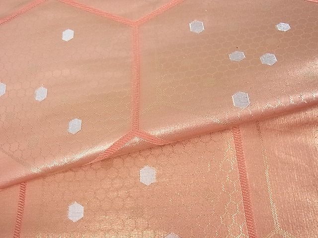 平和屋着物■六通柄袋帯 亀甲文 金糸 逸品 jm2333
