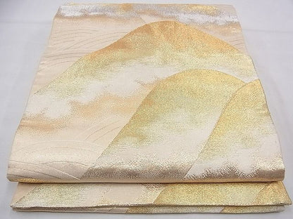 平和屋着物■六通柄袋帯 遠山流水文 金銀糸 逸品 n-ts0027