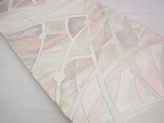 平和屋着物■六通柄袋帯 吉祥文 銀糸 逸品 n-ts0043