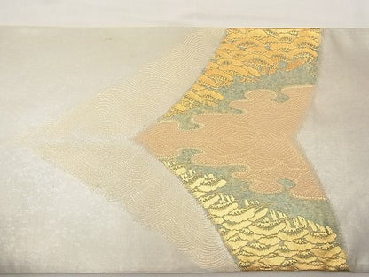 平和屋着物■太鼓柄袋帯 浜松文 金銀糸 引箔 逸品 n-hv2736