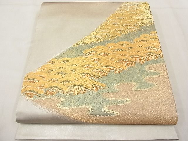 平和屋着物■太鼓柄袋帯 浜松文 金銀糸 引箔 逸品 n-hv2736