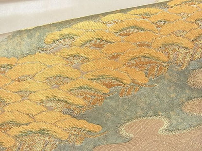 平和屋着物■太鼓柄袋帯 浜松文 金銀糸 引箔 逸品 n-hv2736