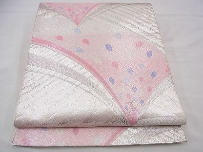 平和屋着物■六通柄袋帯 孔雀吉祥文 銀糸 逸品 n-ts0047