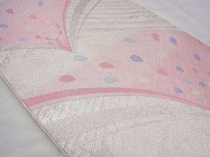 平和屋着物■六通柄袋帯 孔雀吉祥文 銀糸 逸品 n-ts0047