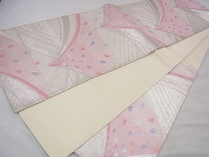 平和屋着物■六通柄袋帯 孔雀吉祥文 銀糸 逸品 n-ts0047