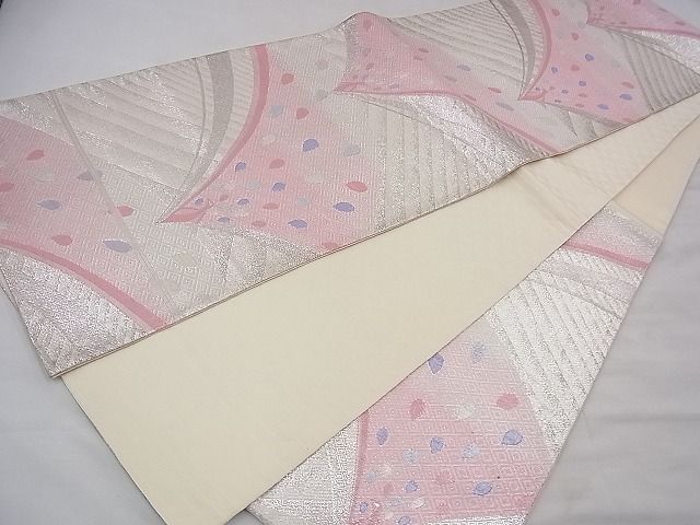 平和屋着物■六通柄袋帯 孔雀吉祥文 銀糸 逸品 n-ts0047