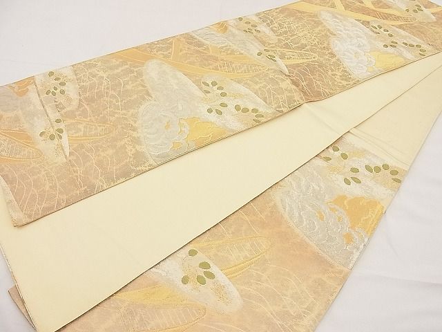 平和屋着物■六通柄袋帯 雲取り流水船文 金銀糸 逸品 n-ip1587