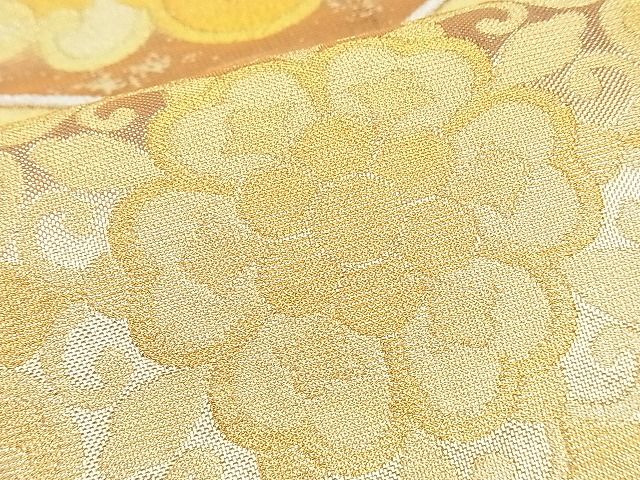 平和屋着物■佐賀錦 六通柄袋帯 亀甲花文 金銀糸 逸品 n-ip1622