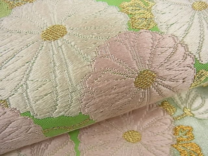 平和屋着物■六通柄袋帯 唐織 立涌花文 金糸 逸品 vf6057