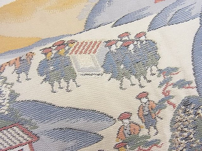 平和屋着物■六通柄袋帯 昔日従来 逸品 n-mz7241