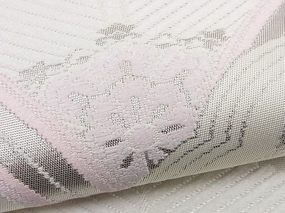 平和屋着物■六通柄袋帯 唐織 抄琴錦 プラチナ本銀箔二重織 逸品 n-pk3800