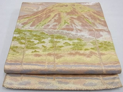 平和屋着物■六通柄袋帯 遠山文 金銀彩 逸品 n-ow0179