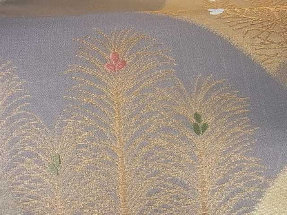 平和屋着物■六通柄袋帯 おとづれ 重ね山花松文 金糸 逸品 ar5560