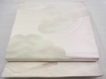 平和屋着物■両面六通柄袋帯 松 銀糸 逸品 n-gh3977