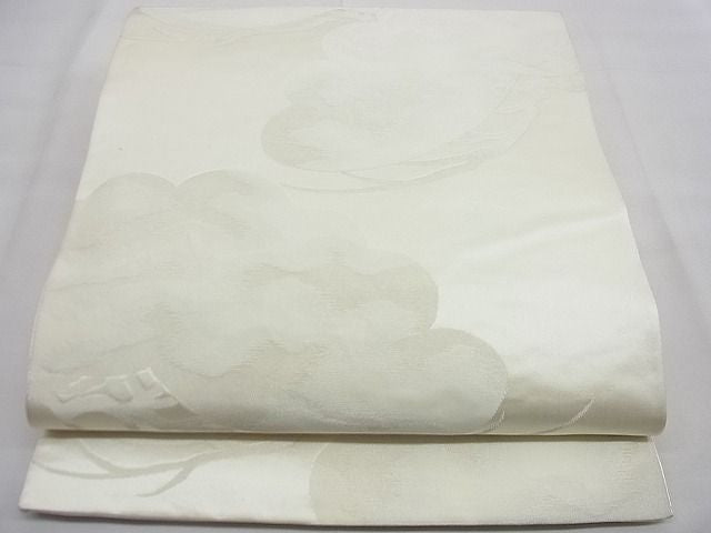 平和屋着物■両面六通柄袋帯 松 銀糸 逸品 n-gh3977