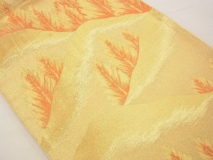 平和屋着物■西陣 六通柄袋帯 遠山樹林文 金糸 逸品 n-xi0294