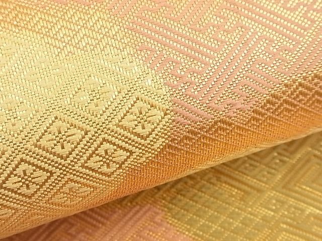 平和屋着物■佐賀錦 六通柄袋帯 雲重ね吉祥文 金糸 逸品 n-xi0295