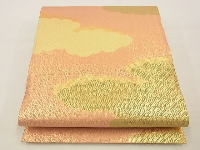 平和屋着物■佐賀錦 六通柄袋帯 雲重ね吉祥文 金糸 逸品 n-xi0295