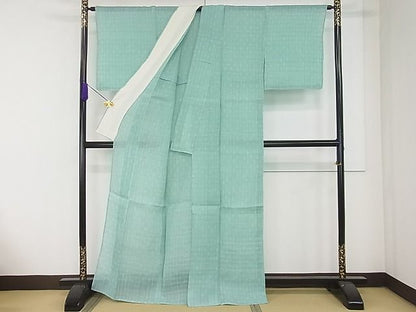 平和屋本店■超希少 夏物 日本工芸会正会員 伝統工芸士 鈴木苧紡庵 重要無形文化財 越後上布 井桁絣 証紙付き 逸品 未使用 3s20862