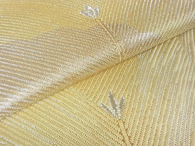 平和屋着物■六通柄袋帯 松葉文 金銀糸 逸品 ea0723