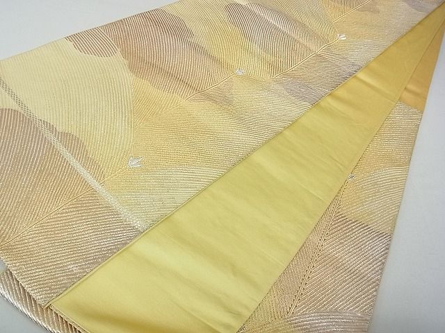 平和屋着物■六通柄袋帯 松葉文 金銀糸 逸品 ea0723