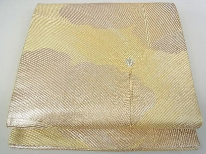 平和屋着物■六通柄袋帯 松葉文 金銀糸 逸品 ea0723
