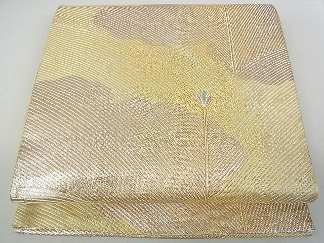 平和屋着物■六通柄袋帯 松葉文 金銀糸 逸品 ea0723