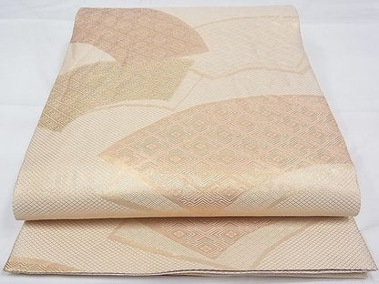 平和屋着物■佐賀錦 両面全通柄袋帯 地紙重ね吉祥文 金銀糸 逸品 ya0088