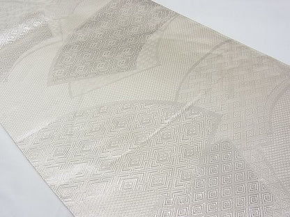 平和屋着物■佐賀錦 両面全通柄袋帯 地紙重ね吉祥文 金銀糸 逸品 ya0088