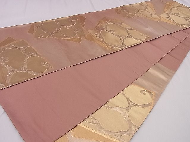 平和屋着物■六通柄袋帯 色紙重ね流水文 金糸 逸品 n-hj6980