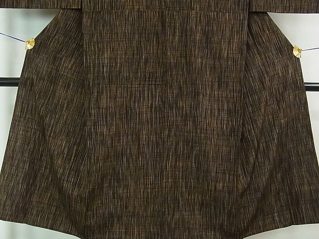 平和屋本店■極上　男性　結城ちぢみ　単衣　はたおり娘　手緒里　奥順謹製　証紙・保証書付き　逸品　3kh1409