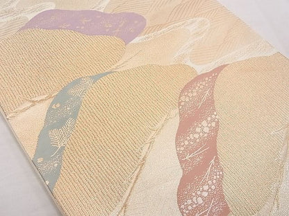平和屋着物■六通柄袋帯 浜松文様 金糸 逸品 n-yt0110
