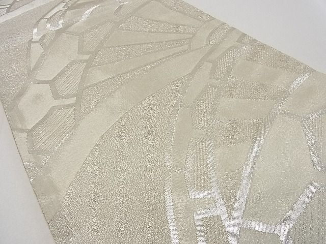 平和屋着物■六通柄袋帯 京苑錦 片輪車 銀糸 逸品 ma3583