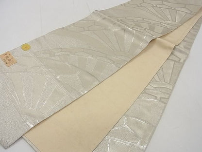 平和屋着物■六通柄袋帯 京苑錦 片輪車 銀糸 逸品 ma3583