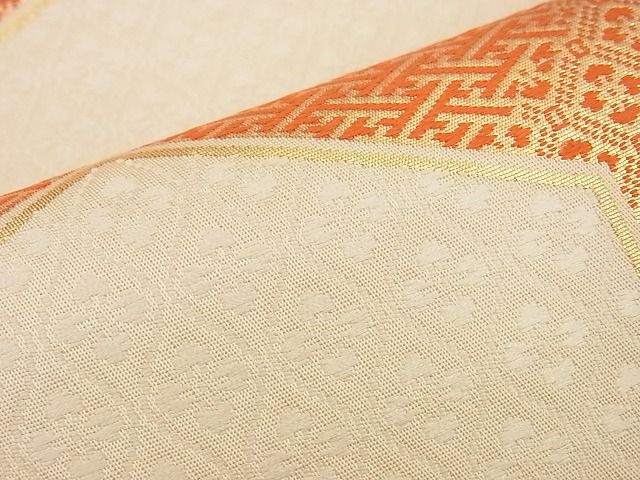 平和屋着物■六通柄袋帯 唐織 亀甲有職文 金糸 逸品 n-xi0348