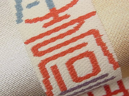 平和屋着物■六通柄袋帯 百寿 金銀糸 逸品 n-ui0452