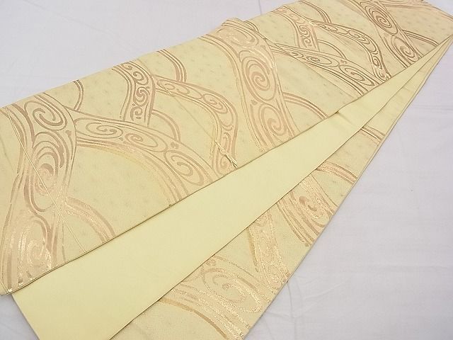 平和屋着物■六通柄袋帯 観世水 金糸 逸品 n-ui0462