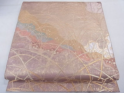 平和屋着物■六通柄袋帯 初風屏風 金銀糸 逸品 ca4662